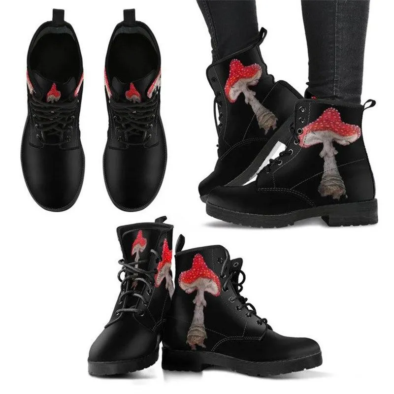 3D Pattern Printed Martin Boots