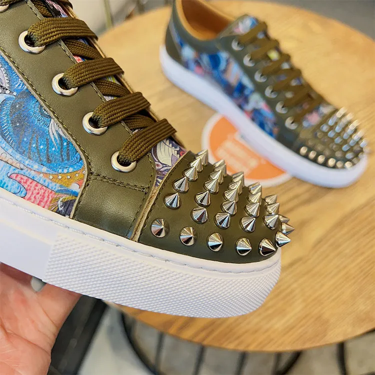 ALISANDRO MOQUEN TRENDZA CASUAL SNEAKER WITH RIVET