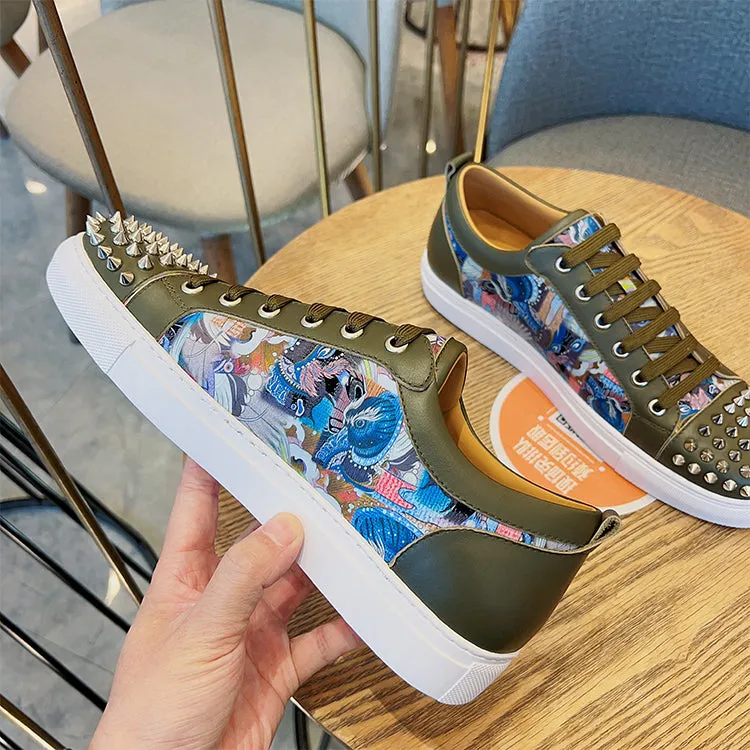 ALISANDRO MOQUEN TRENDZA CASUAL SNEAKER WITH RIVET