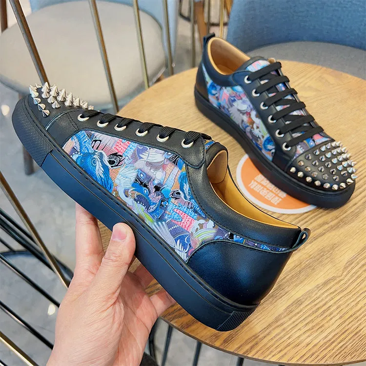 ALISANDRO MOQUEN TRENDZA CASUAL SNEAKER WITH RIVET