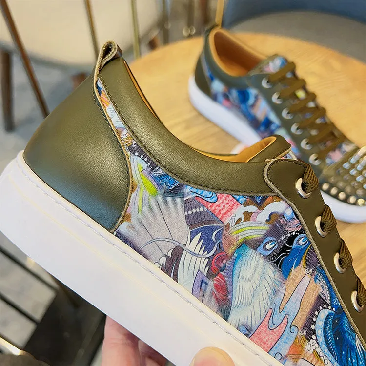 ALISANDRO MOQUEN TRENDZA CASUAL SNEAKER WITH RIVET