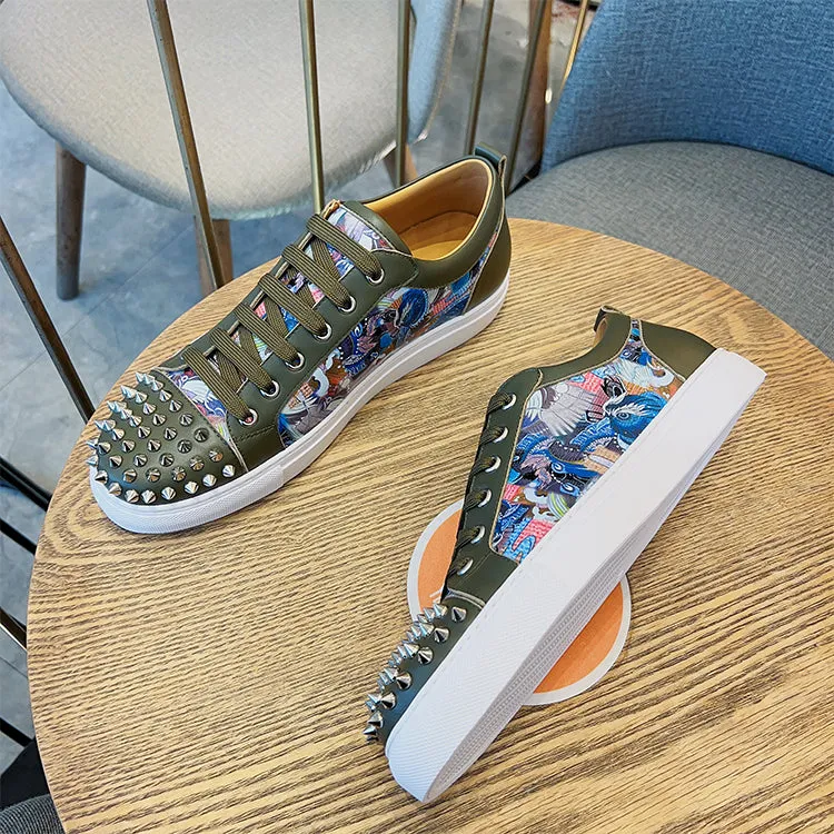 ALISANDRO MOQUEN TRENDZA CASUAL SNEAKER WITH RIVET