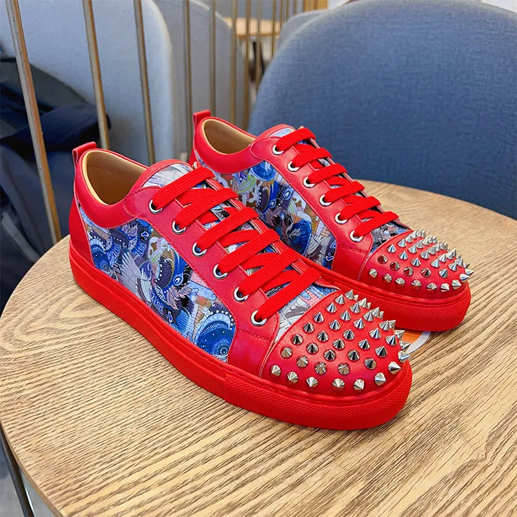 ALISANDRO MOQUEN TRENDZA CASUAL SNEAKER WITH RIVET