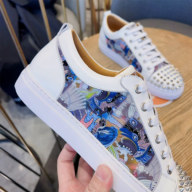 ALISANDRO MOQUEN TRENDZA CASUAL SNEAKER WITH RIVET