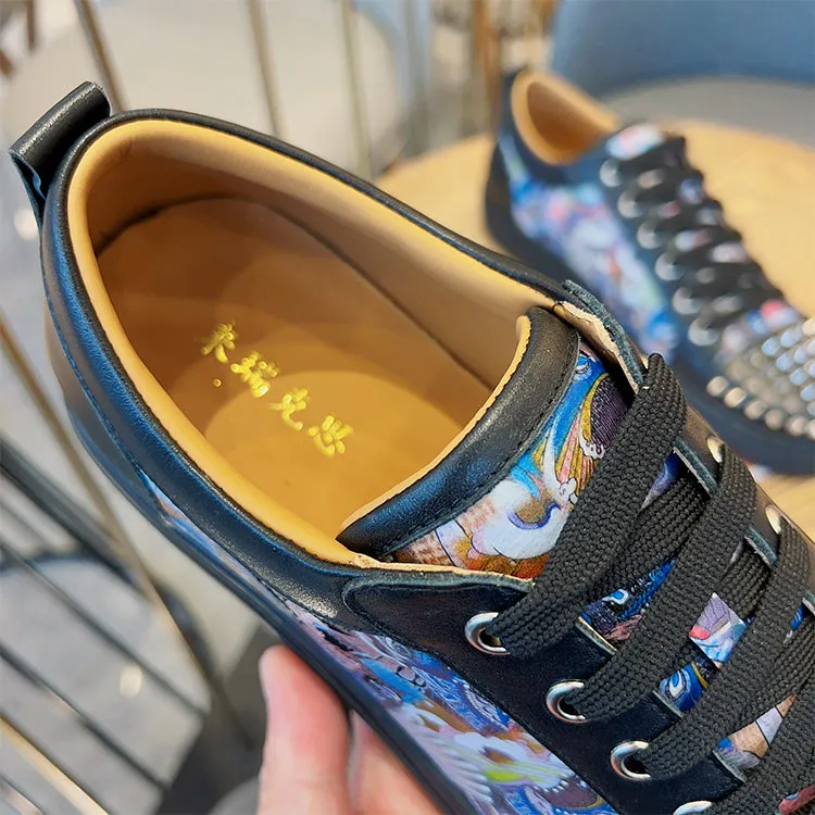 ALISANDRO MOQUEN TRENDZA CASUAL SNEAKER WITH RIVET