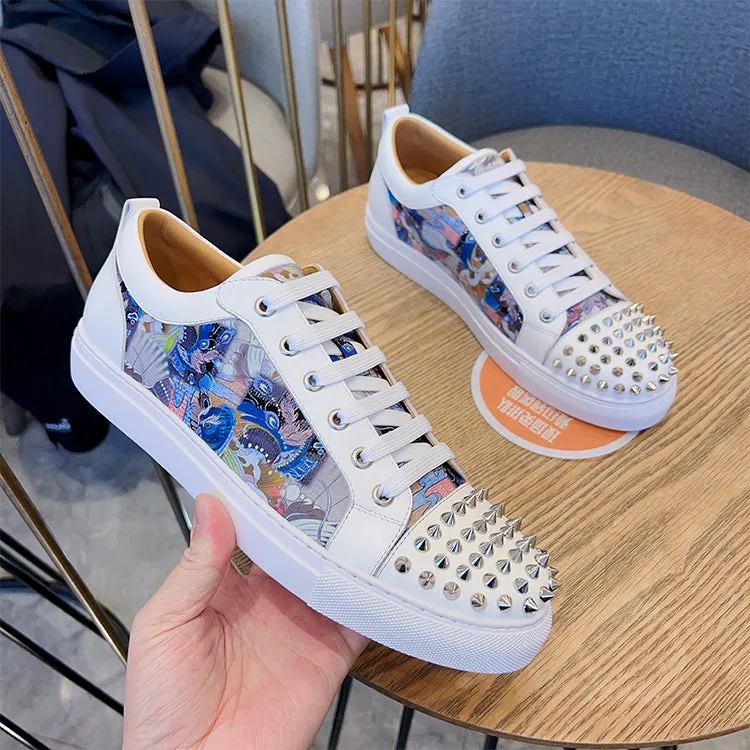 ALISANDRO MOQUEN TRENDZA CASUAL SNEAKER WITH RIVET