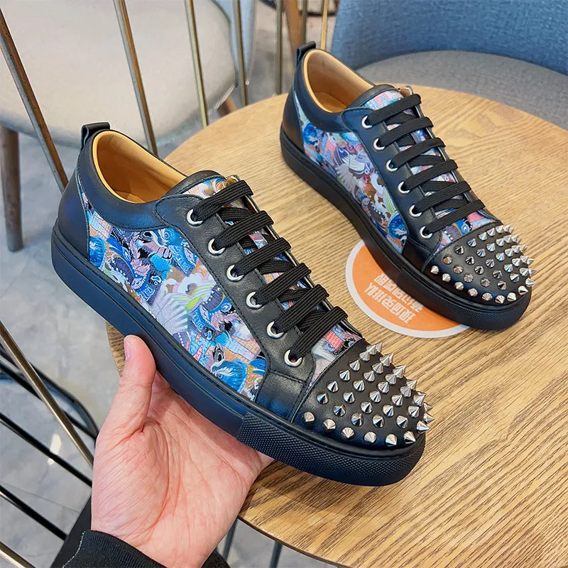 ALISANDRO MOQUEN TRENDZA CASUAL SNEAKER WITH RIVET