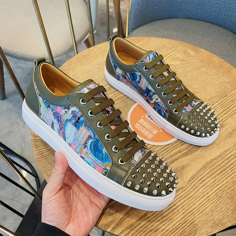 ALISANDRO MOQUEN TRENDZA CASUAL SNEAKER WITH RIVET