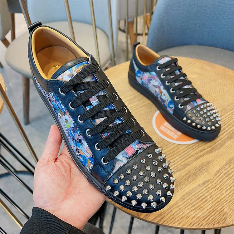 ALISANDRO MOQUEN TRENDZA CASUAL SNEAKER WITH RIVET