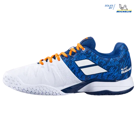 Babolat Men's Propulse Blast All Court Tennis Shoes - White/Dark Blue