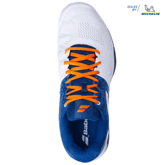 Babolat Men's Propulse Blast All Court Tennis Shoes - White/Dark Blue