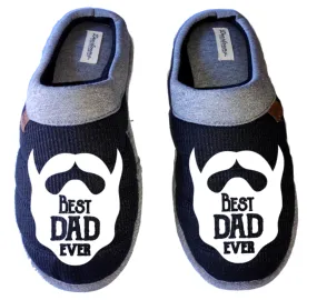 Best dad ever beard DF by DEARFOAMS Men's Slippers / House Shoes slides dad father's day gift