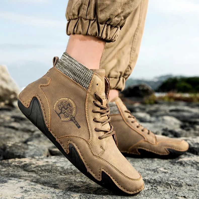Bootara Men’s Best Selling High-Top Sock Lace-Up Chelsea Boots