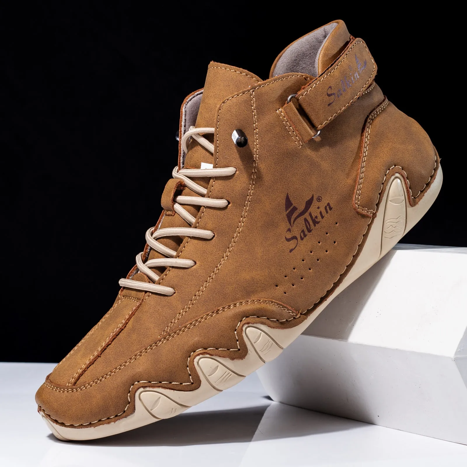 Bootara Men’s Octopus High-Top Lace-Up Ankle Boots