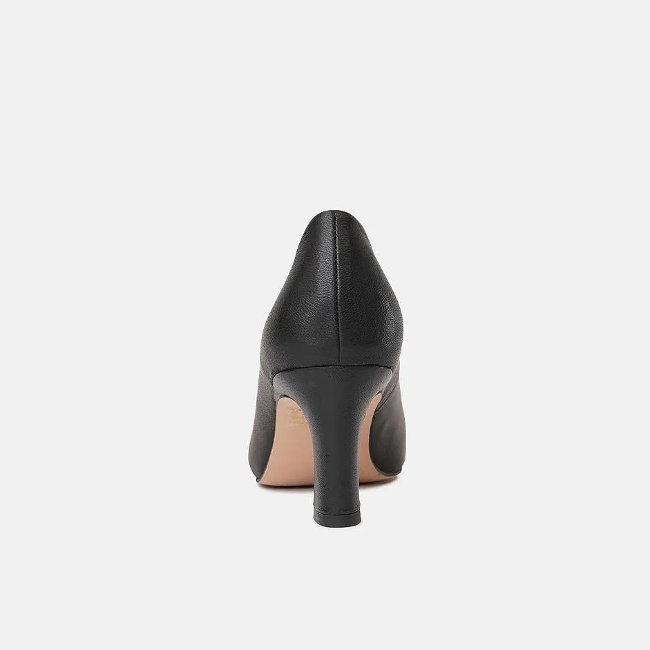 Charli Black Leather Heels