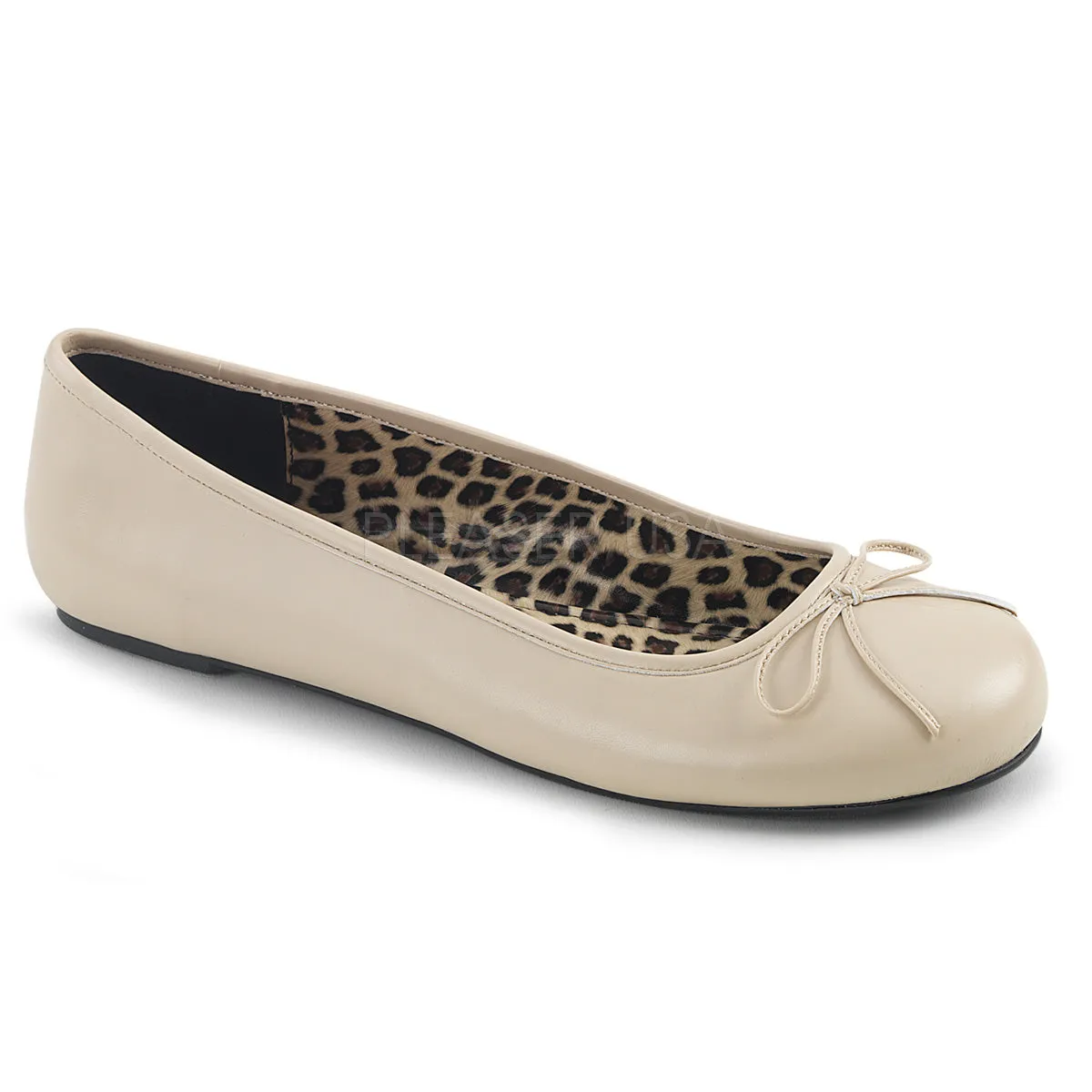 Classic Adult Ballet Flat with Bow Accent 4-colors ANNA-01