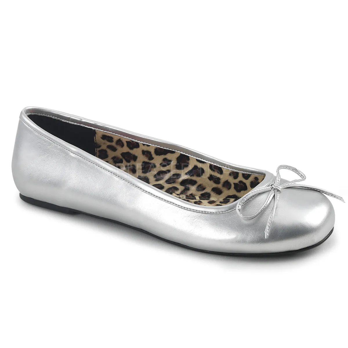 Classic Adult Ballet Flat with Bow Accent 4-colors ANNA-01
