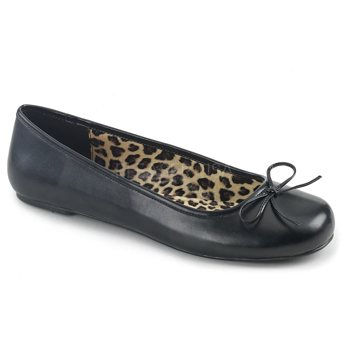 Classic Adult Ballet Flat with Bow Accent 4-colors ANNA-01