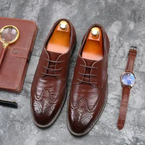 European And American Men's Fashion Business Casual Leather Shoes | Brodtica.com