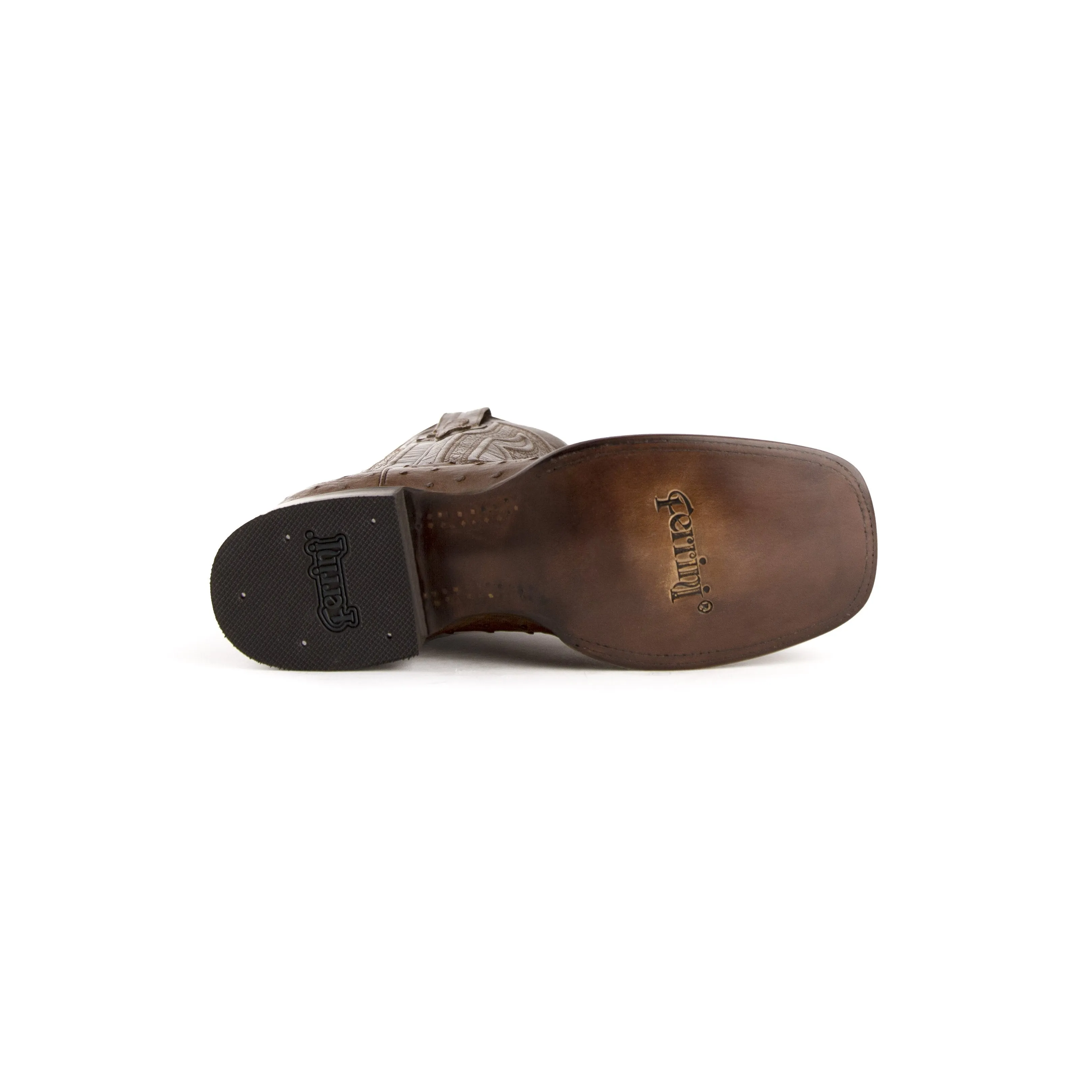 FERRINI COLT KANGO TABACCO FULL QUILL OSTRICH BOOT