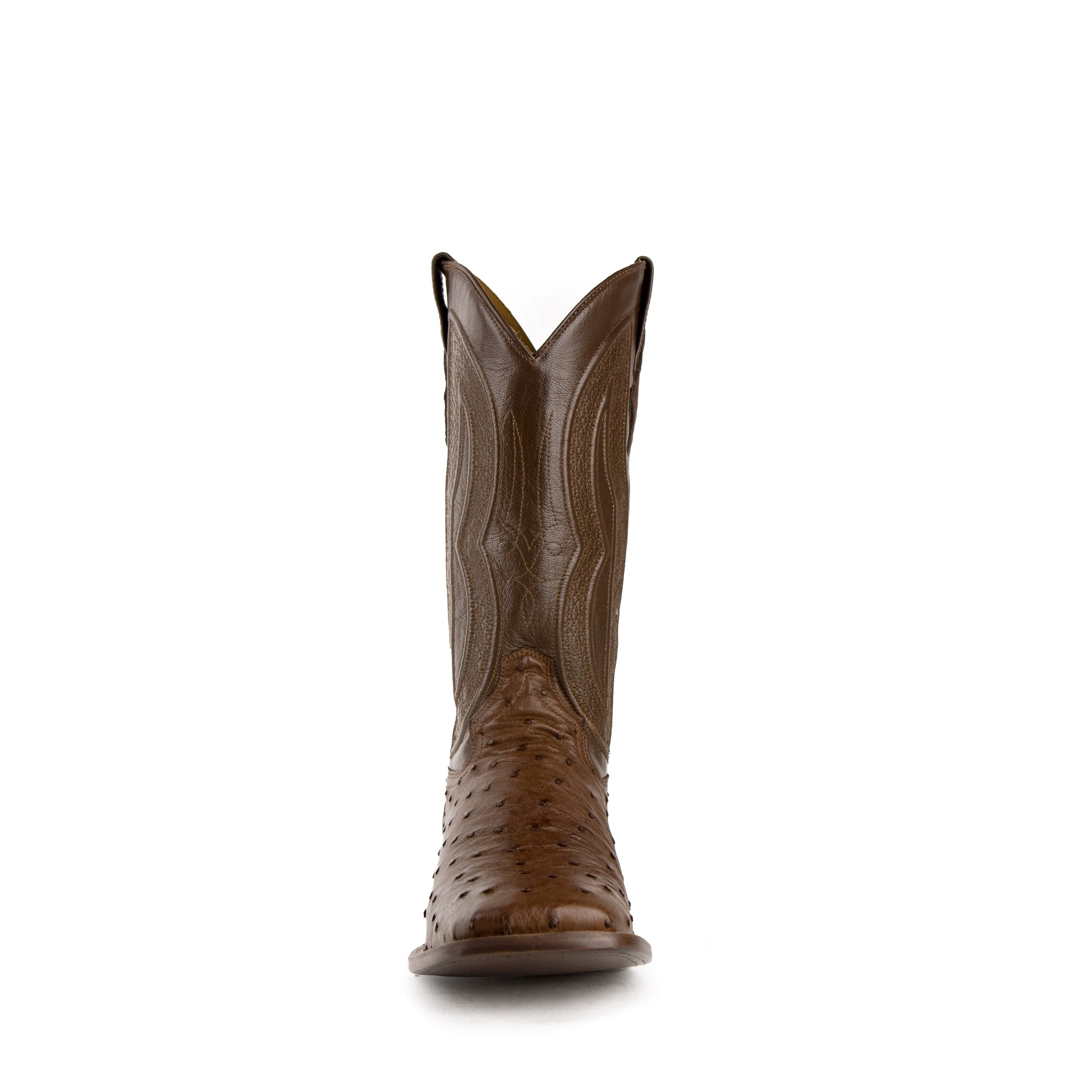 FERRINI COLT KANGO TABACCO FULL QUILL OSTRICH BOOT