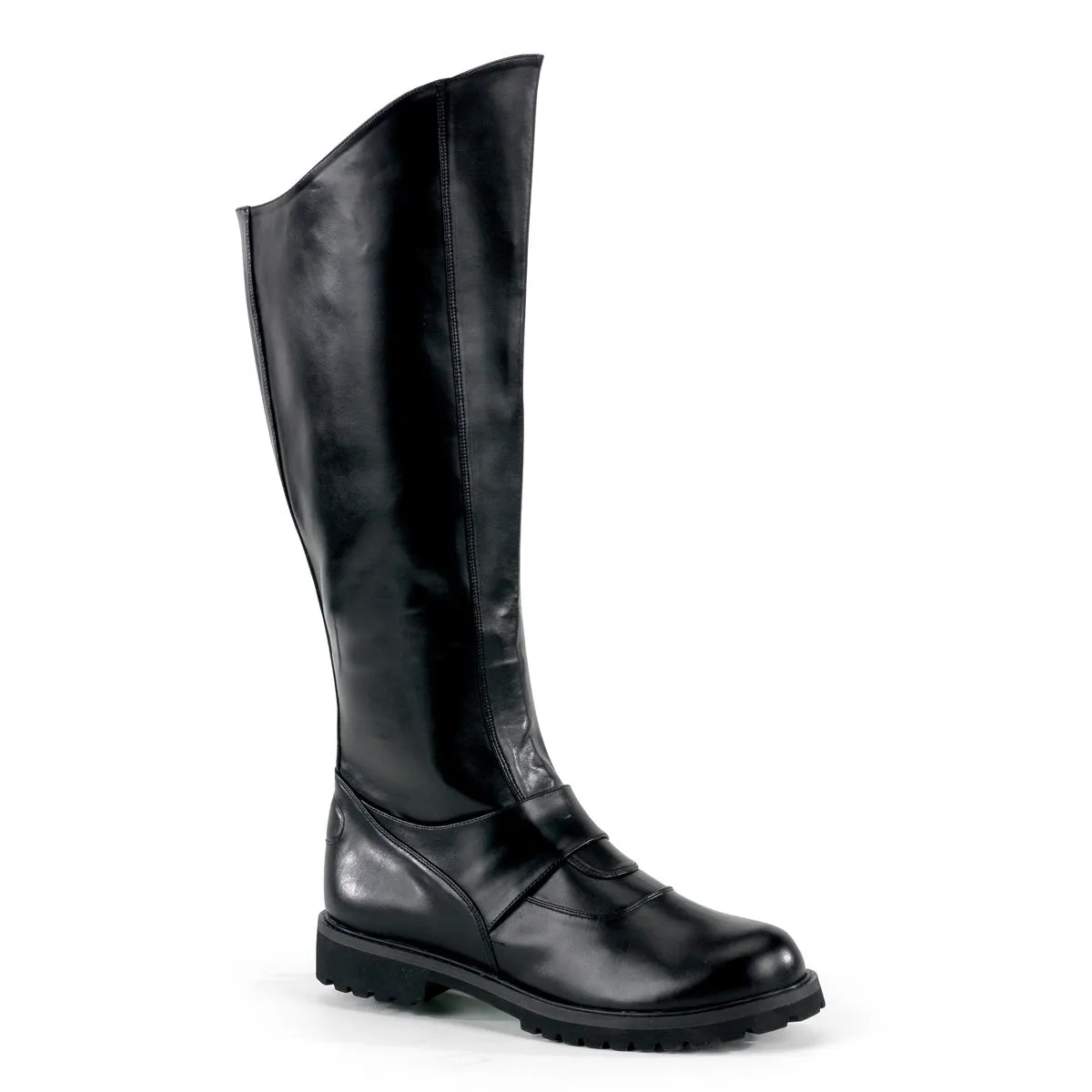 Flat Heel Men's Villain Knee Boots GOTHAM-100