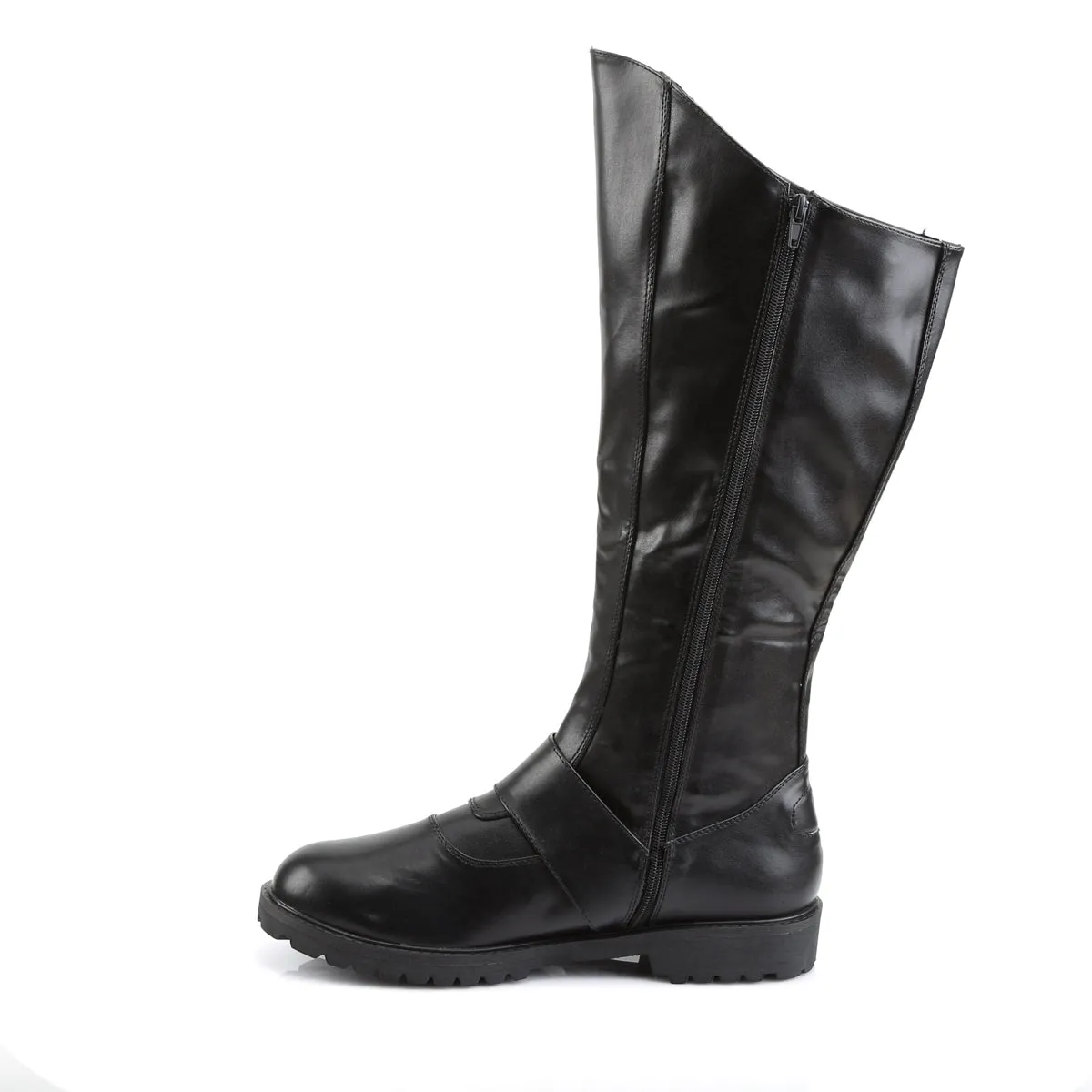 Flat Heel Men's Villain Knee Boots GOTHAM-100