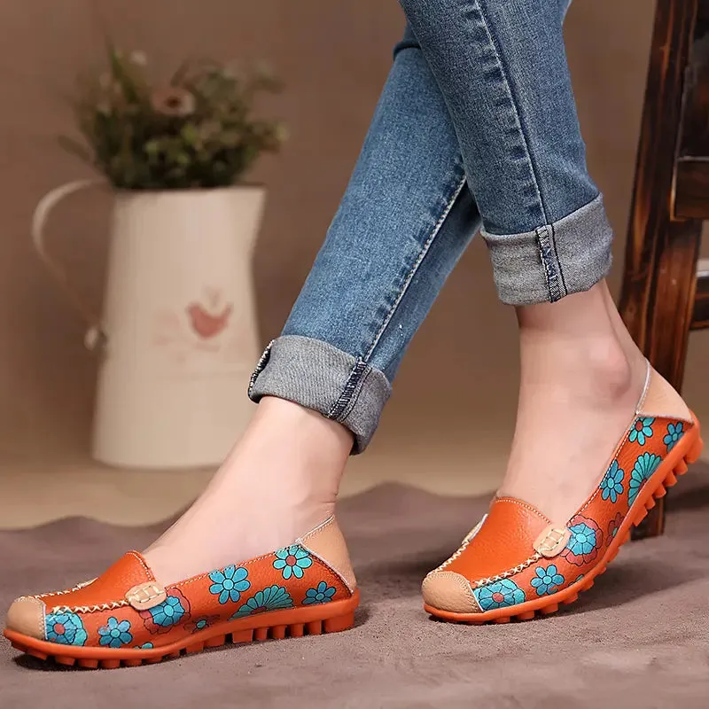 Genuine Leather Ballerina Shoes