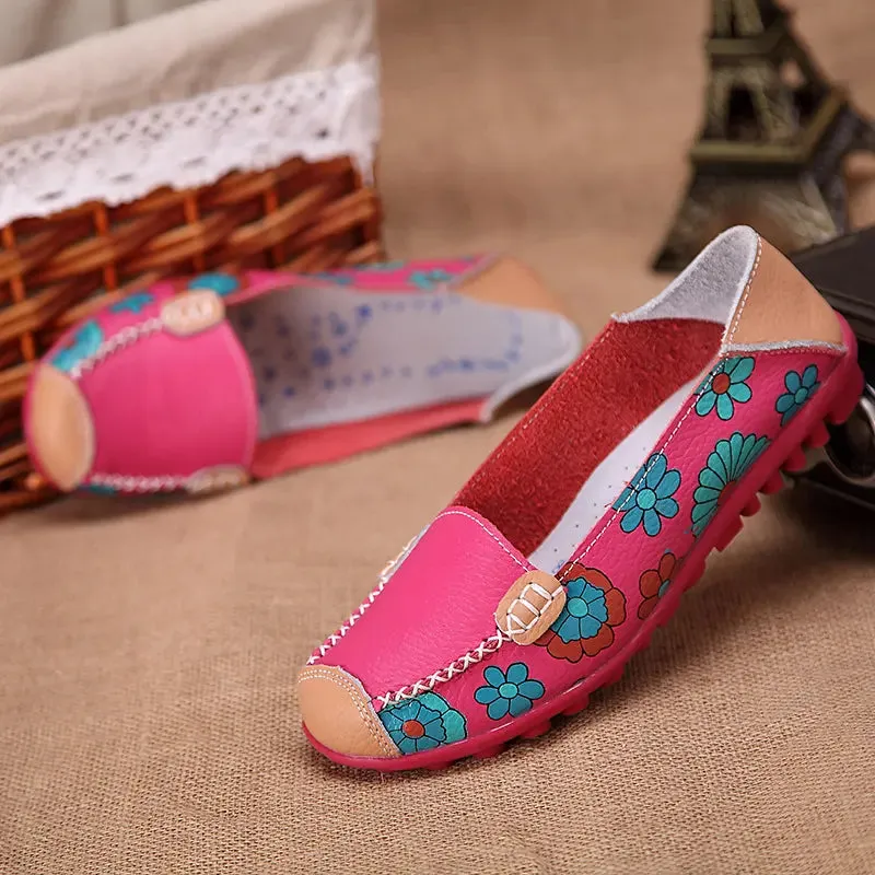 Genuine Leather Ballerina Shoes