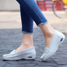 Genuine Leather Casual Wedges