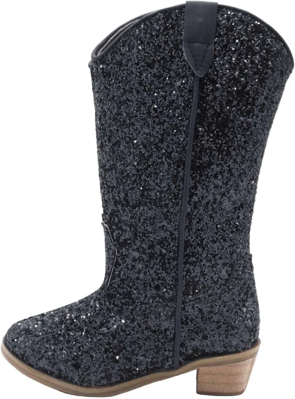 Girls Cowboy Western Boots Knee Length Sequins Fashion Riding Shoes Kids Mid Calf Low Heel Long Boots 2024 Trendy