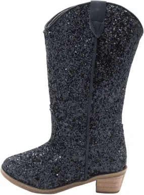 Girls Cowboy Western Boots Knee Length Sequins Fashion Riding Shoes Kids Mid Calf Low Heel Long Boots 2024 Trendy