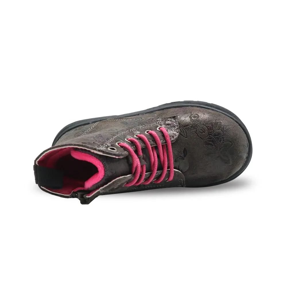 Girls Fashion Lace-up Martin Boots Baby Girl Classic Orthopedic Ankle Boots with Zipper Children's Autumn Spring Shoes