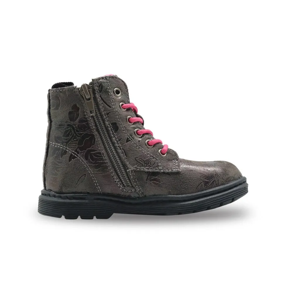 Girls Fashion Lace-up Martin Boots Baby Girl Classic Orthopedic Ankle Boots with Zipper Children's Autumn Spring Shoes