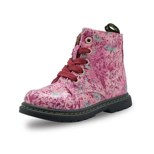 Girls Fashion Lace-up Martin Boots Baby Girl Classic Orthopedic Ankle Boots with Zipper Children's Autumn Spring Shoes