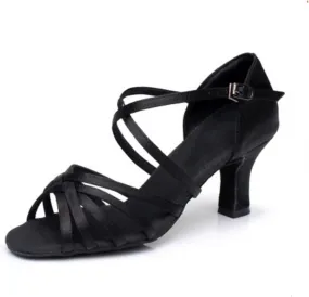 high Heels for Women High Heels Latin Dance Shoes for Women and Girls, High-Heeled Tango Dance Shoes, Soft Dance Shoes, Ballroom Dance Sandals(Schwarz,Size 40-25cm) Womens Heels