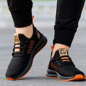 JITUUE Men's Sports Shoes Mesh Breathable Shoes Casual Non-Slip Fashion Running Lightweight Fly Woven Casual Shoes