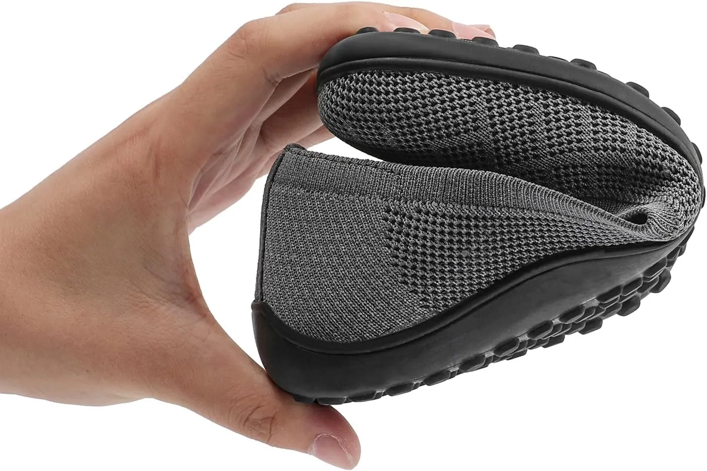 KBZone Womens Flat Shoes Round Toe Knit Ballet Flat Comfort Dressy Flat Walking Shoes