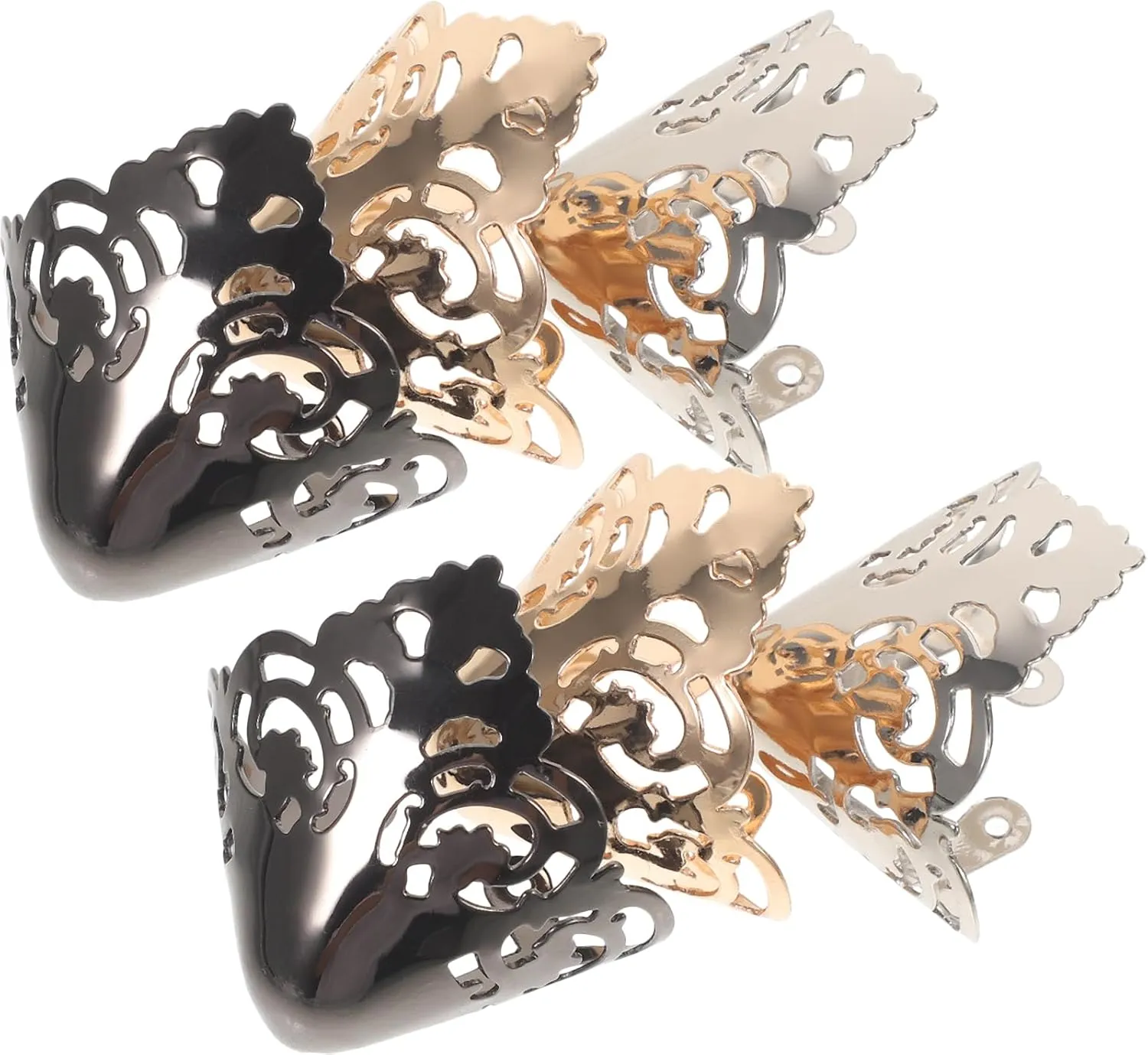 KESYOO 3Pairs Metal Shoes Pointed Protector High Heels Toe Cap Cowboy Boot Tips Elegant High Heels Tip Cover