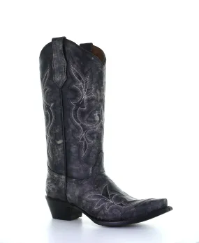 L5810 - Circle G black western cowgirl leather boots for women