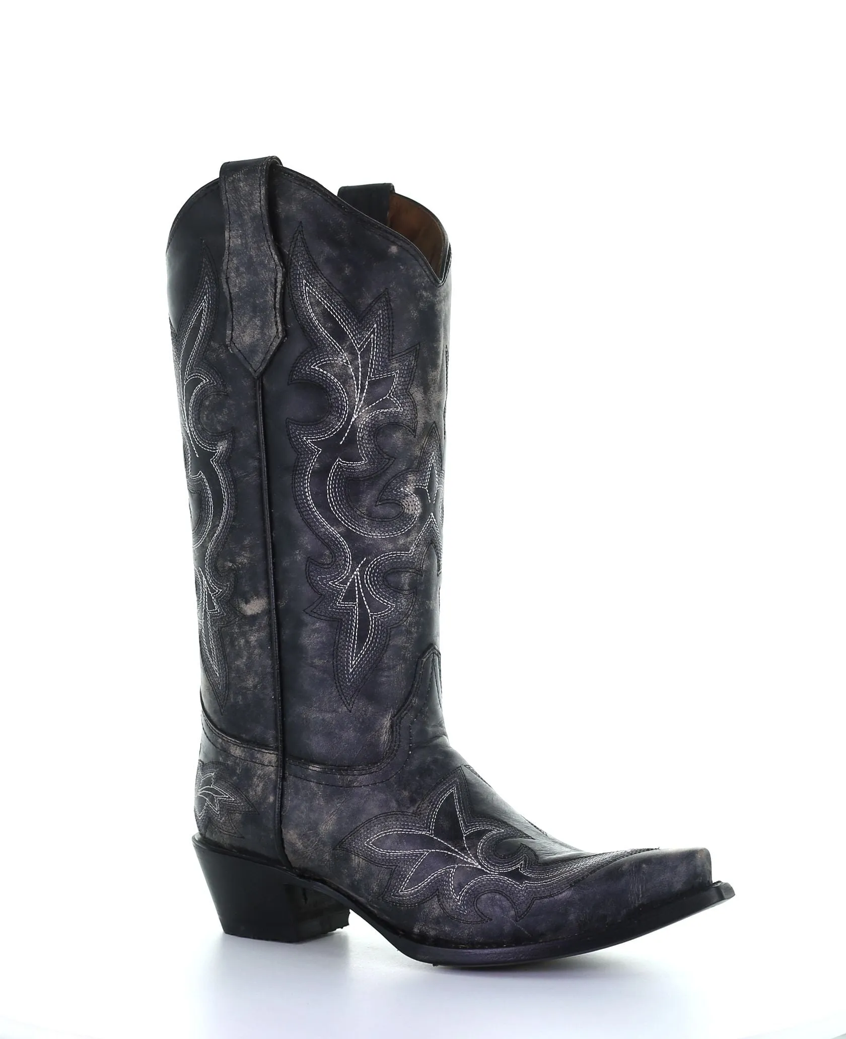 L5810 - Circle G black western cowgirl leather boots for women
