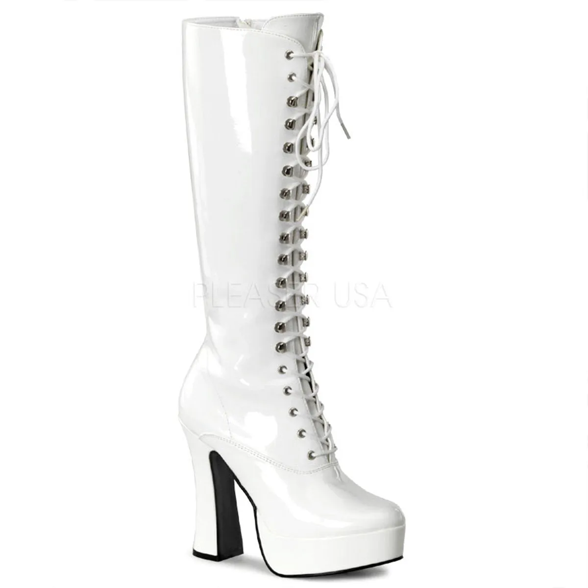 Lace-Up Platform Knee Boot with 5-inch Chunky Heel ELECTRA-2020