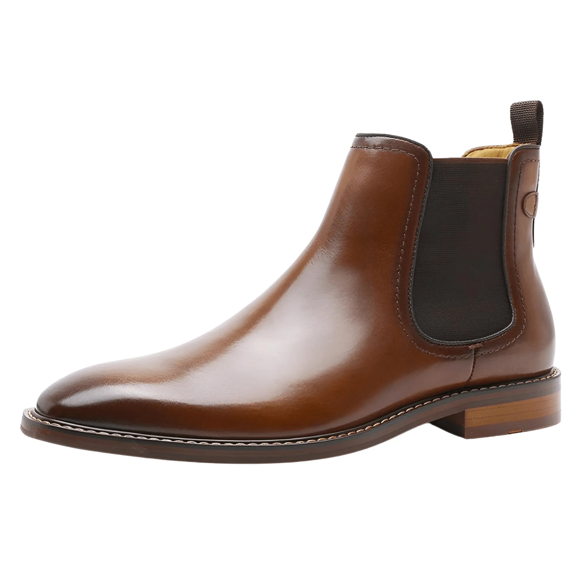Men's Italian Chelsea Boots Work Shoes Genuine Cow Leather Boot Shoes For Formal Dress Wedding Business Party New