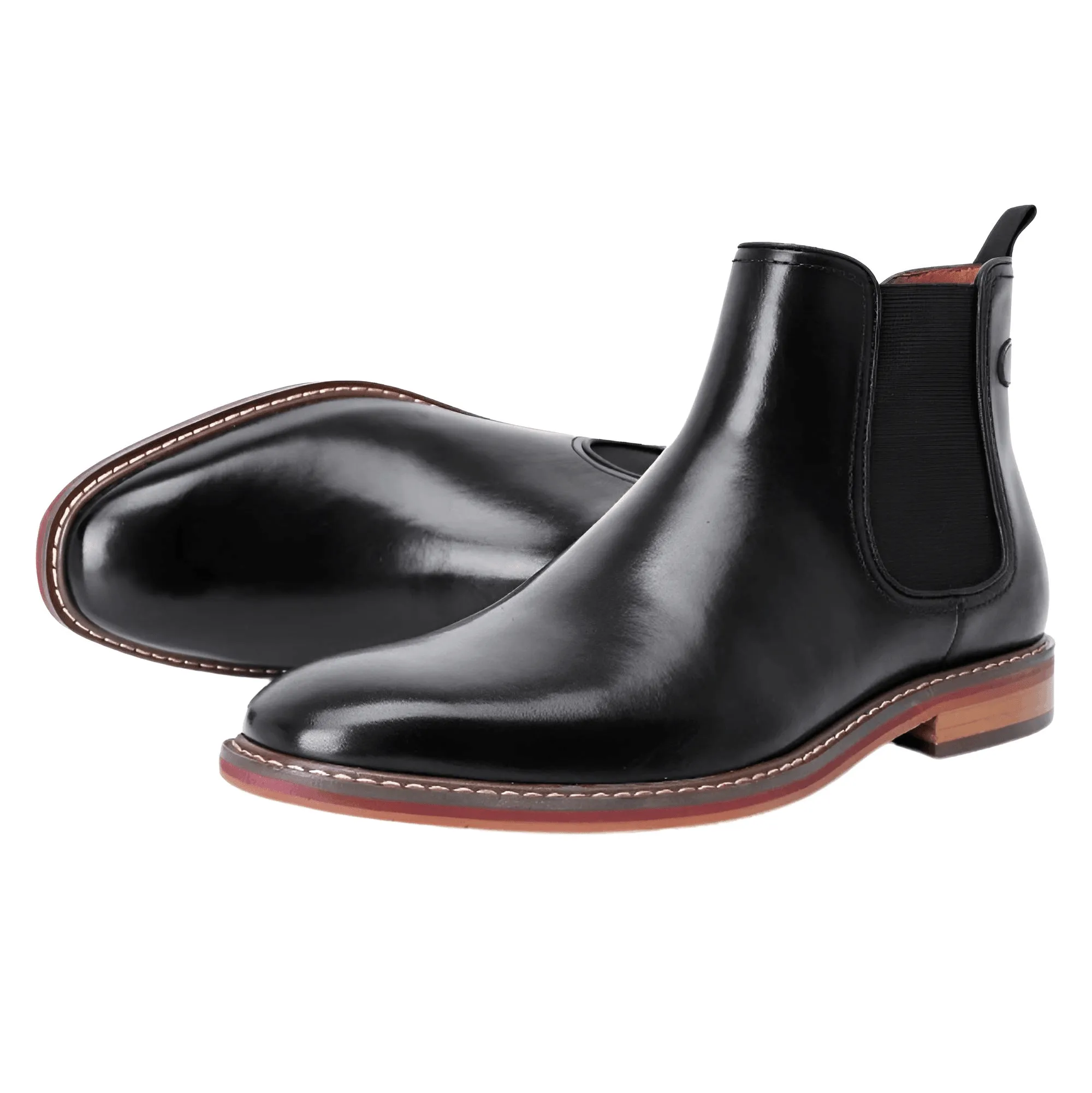 Men's Italian Chelsea Boots Work Shoes Genuine Cow Leather Boot Shoes For Formal Dress Wedding Business Party New