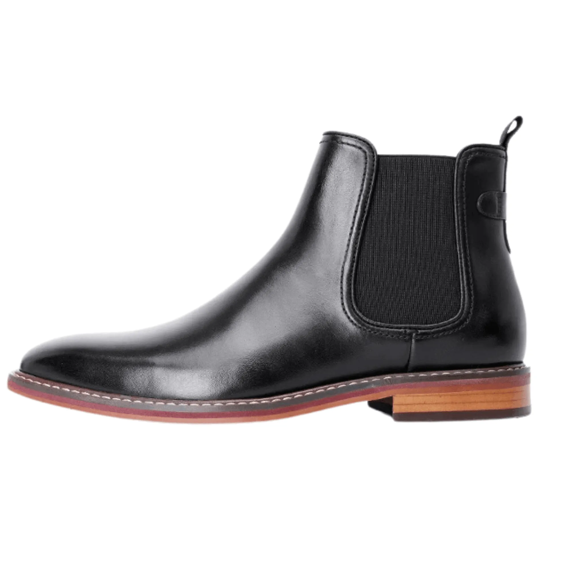 Men's Italian Chelsea Boots Work Shoes Genuine Cow Leather Boot Shoes For Formal Dress Wedding Business Party New