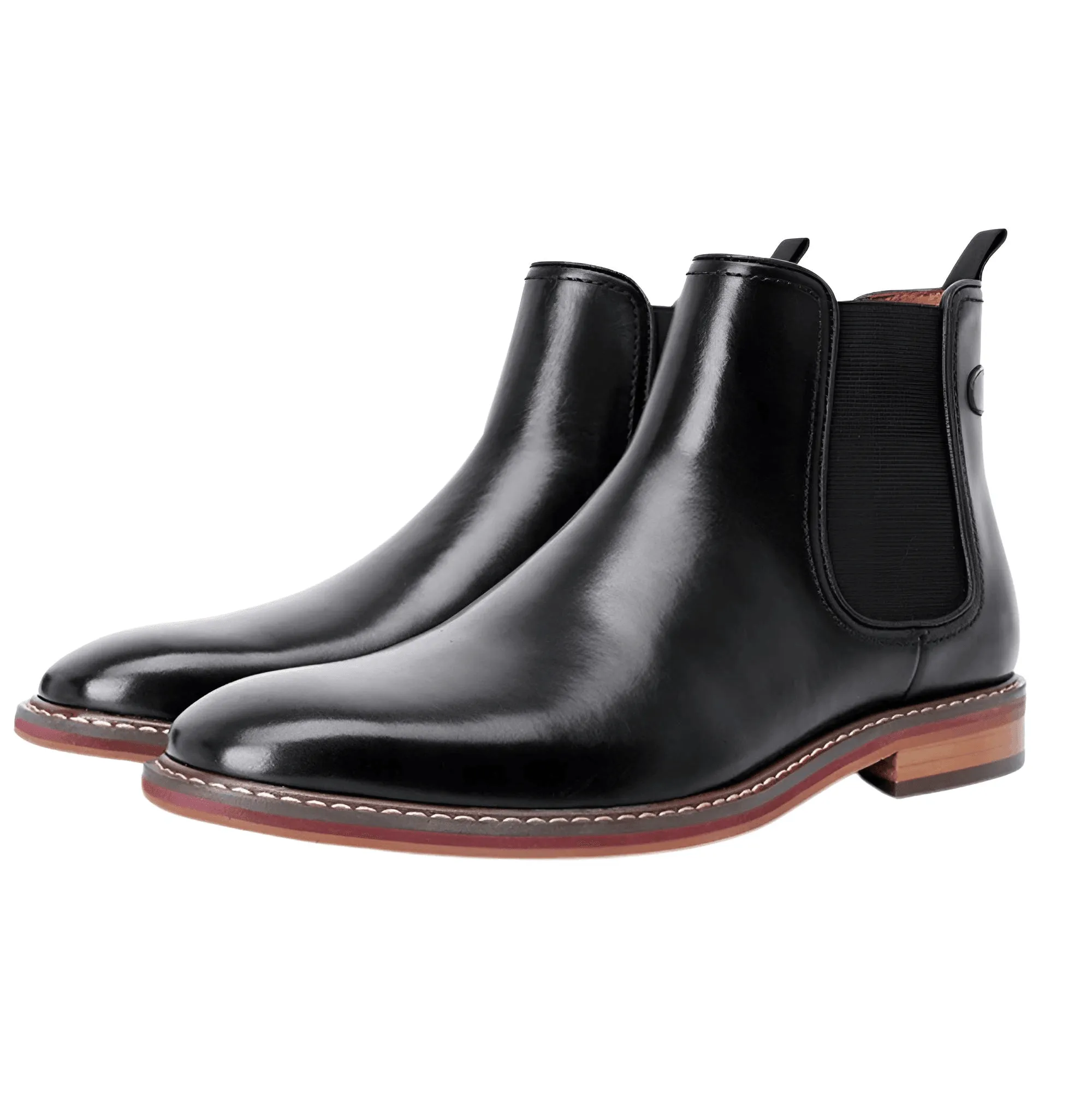 Men's Italian Chelsea Boots Work Shoes Genuine Cow Leather Boot Shoes For Formal Dress Wedding Business Party New
