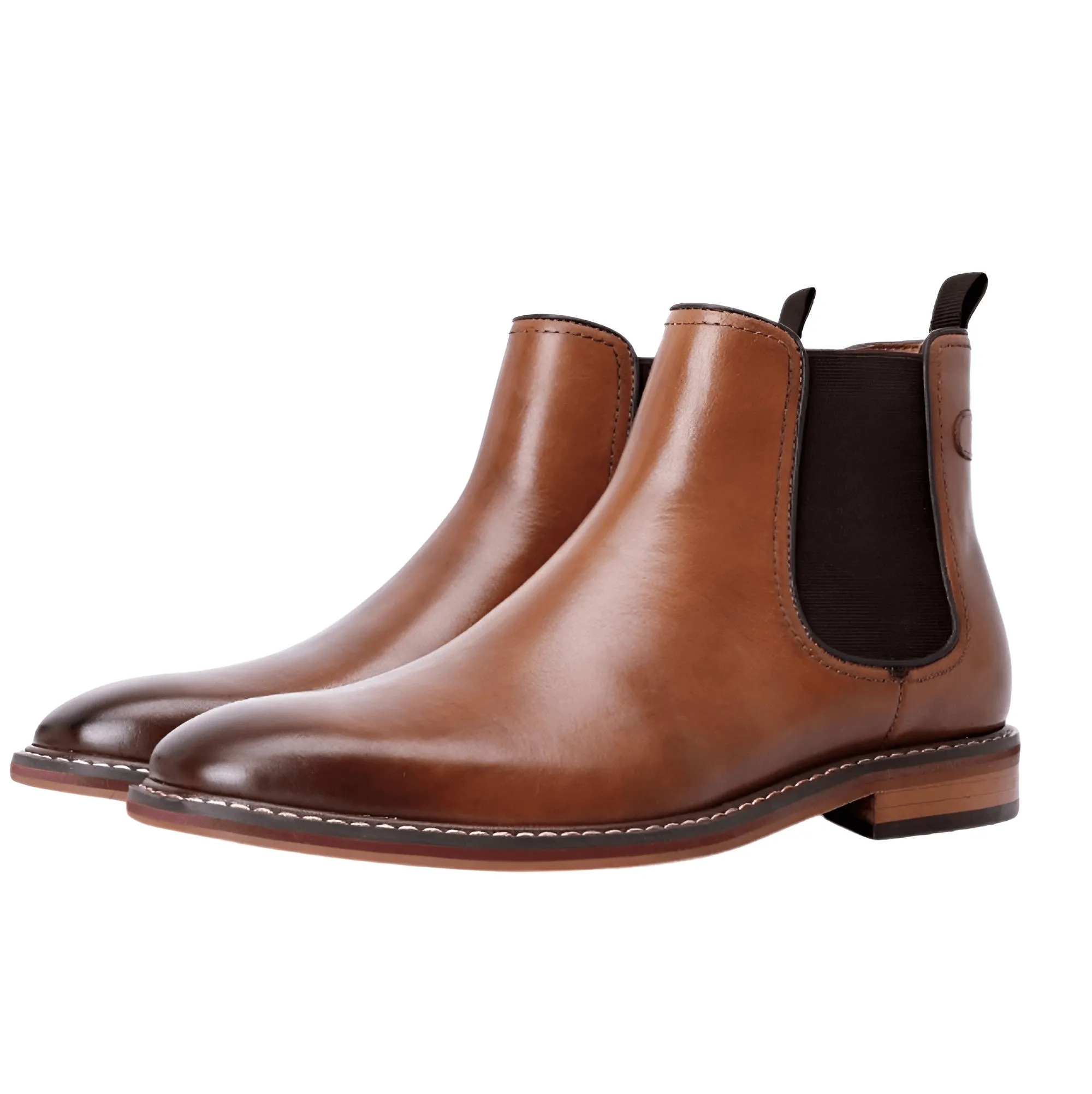 Men's Italian Chelsea Boots Work Shoes Genuine Cow Leather Boot Shoes For Formal Dress Wedding Business Party New