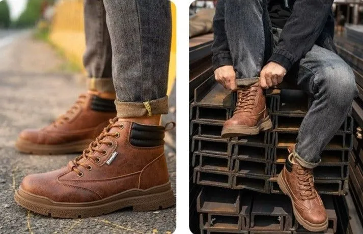 Men's Leather Casual Shoes For Men's MCSK31 Work Safety Boots
