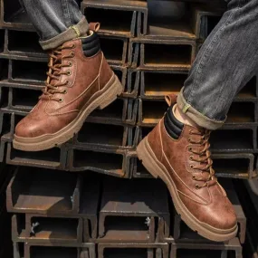 Men's Leather Casual Shoes For Men's MCSK31 Work Safety Boots