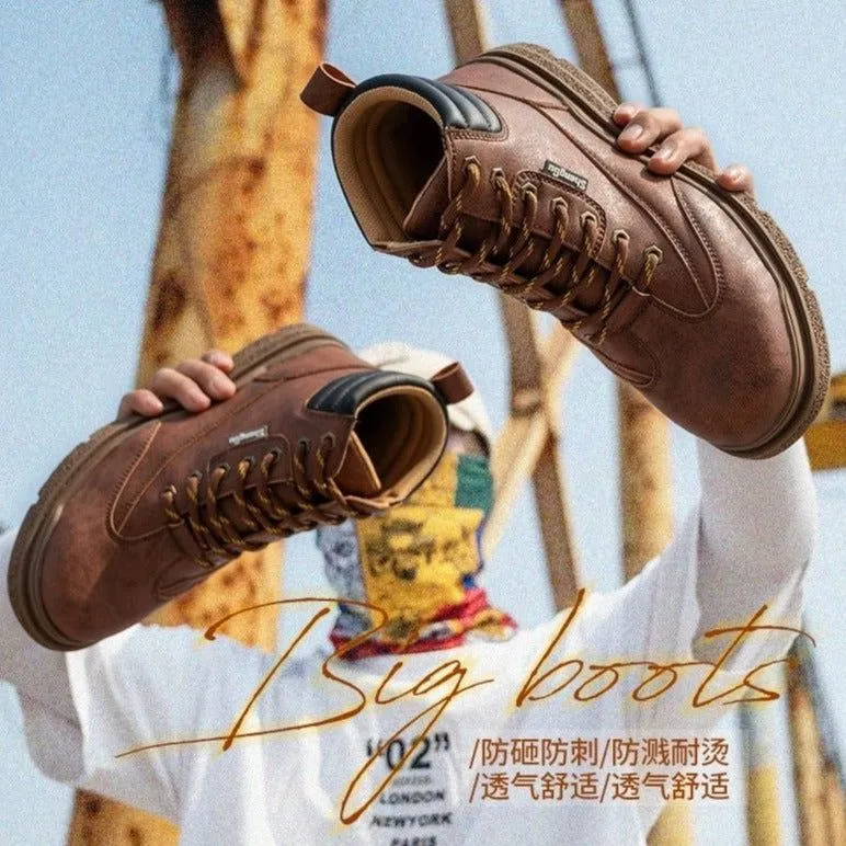 Men's Leather Casual Shoes For Men's MCSK31 Work Safety Boots